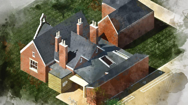 Artist impression on village hall work