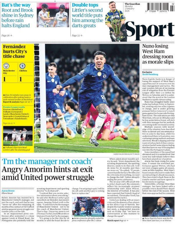 Guardian back page