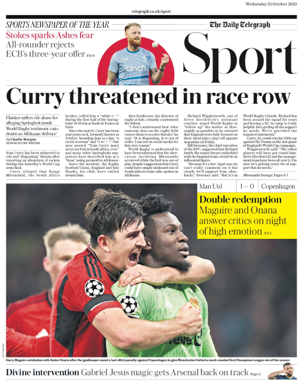 Wednesday s newspapers BBC Sport