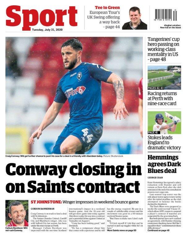 Dundee Courier back page