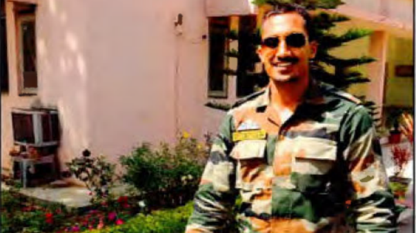 Vikash Yadav wearing a combat uniform