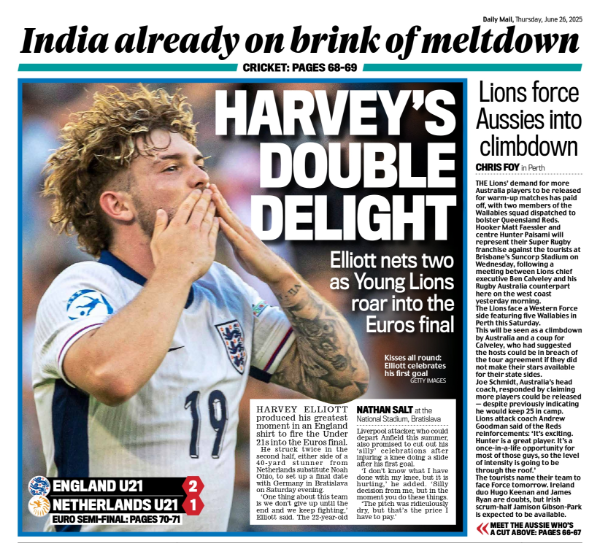 Daily Mail backmost  page