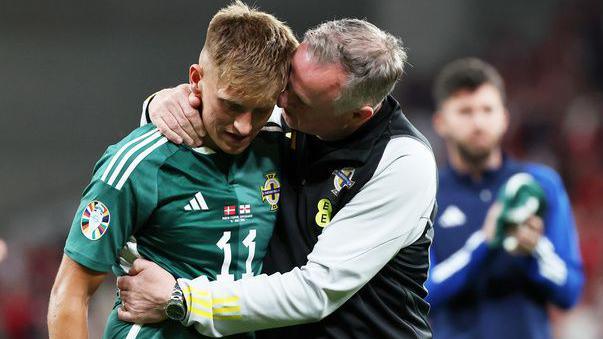 Michael O'Neill consoles Callum Marshall