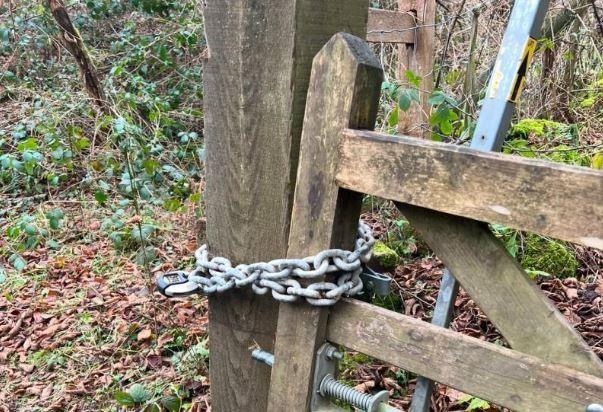 A locked gate