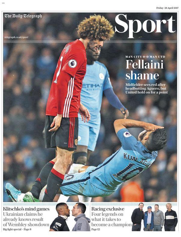 Friday's Daily Telegraph back page