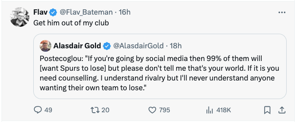 Tweet from Flav Bateman.