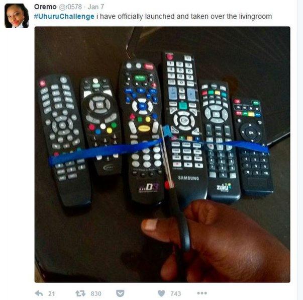 Tweet mocking President Kenyatta