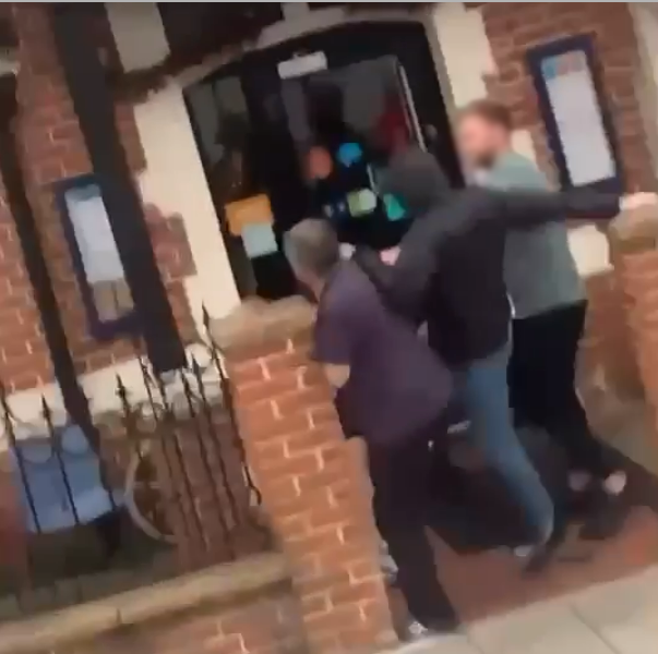 group outside a Norwich restaurant