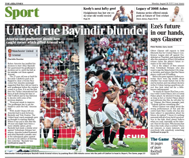 The Times sport section 