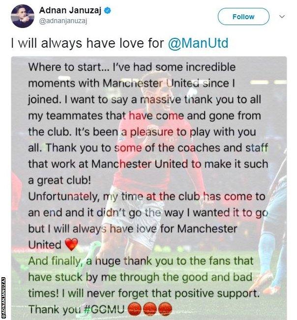 Adnan Januzaj Twitter