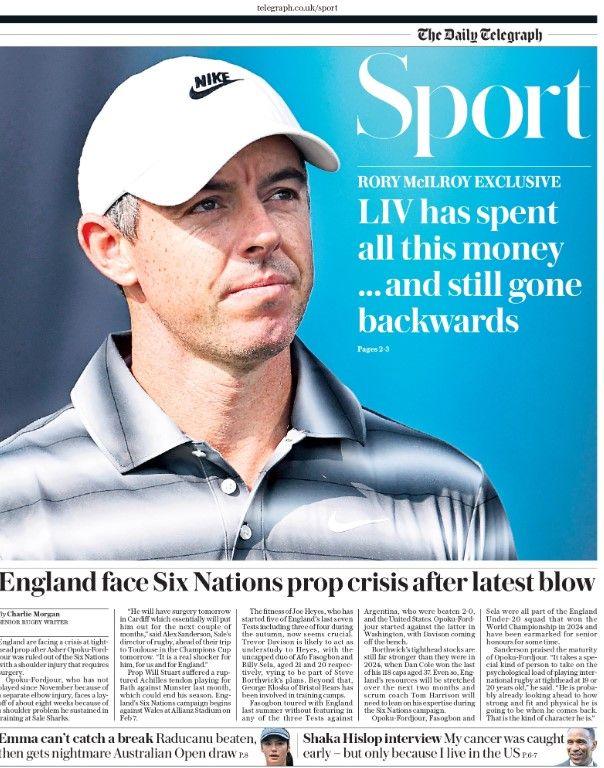 Telegraph sport section
