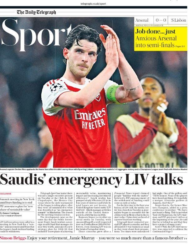 Telegraph back page