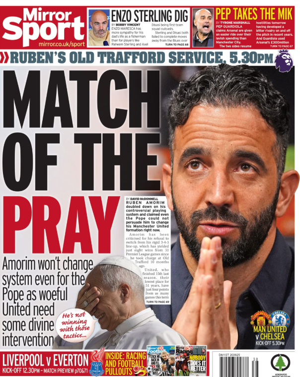 Daily Mirror back page