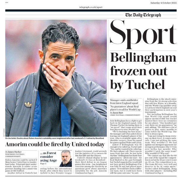 The Daily Telegraph's sport section