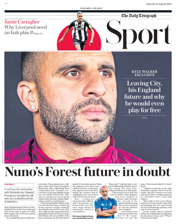 The Telegraph's sport section