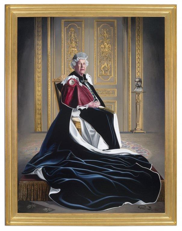 A portrait of the Queen