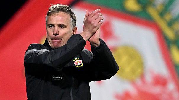 Wrexham manager Phil Parkinson applauds