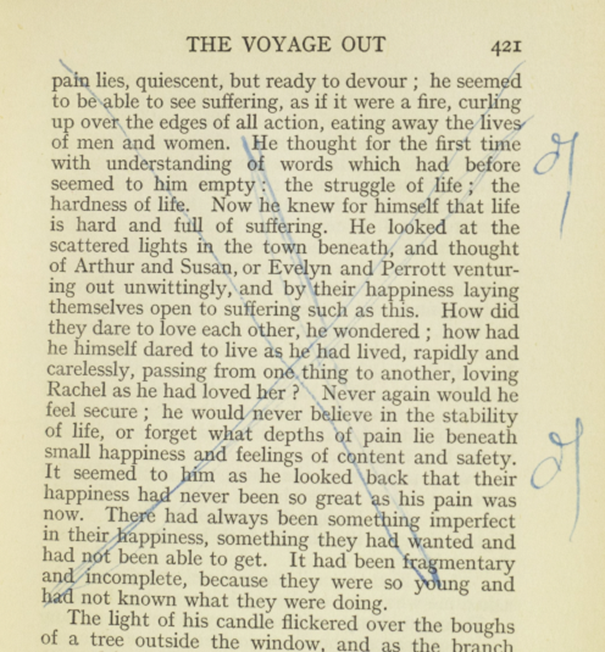 Example of Woolf's revisions