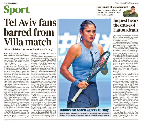 The Times sport section