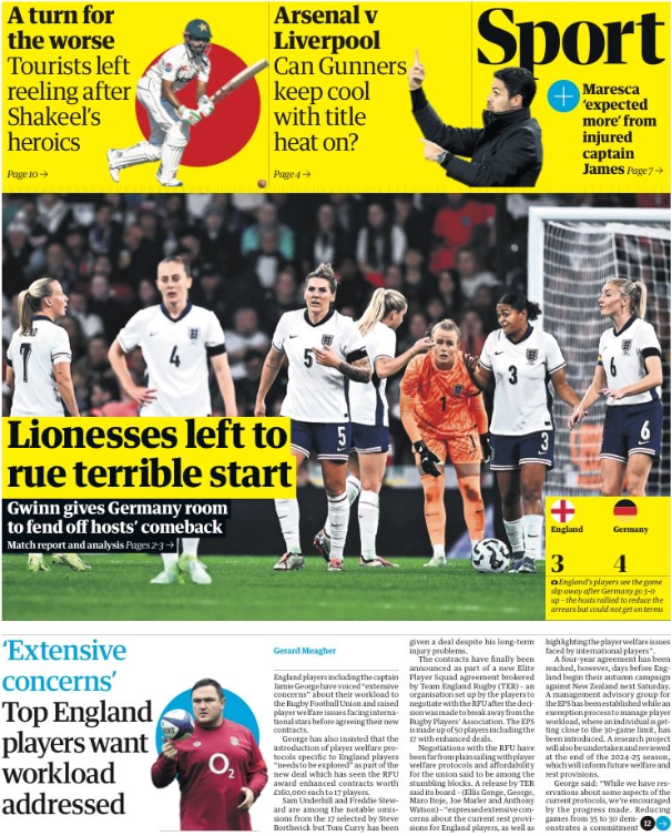 Guardian back page