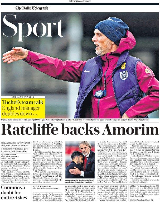 Telegraph back page