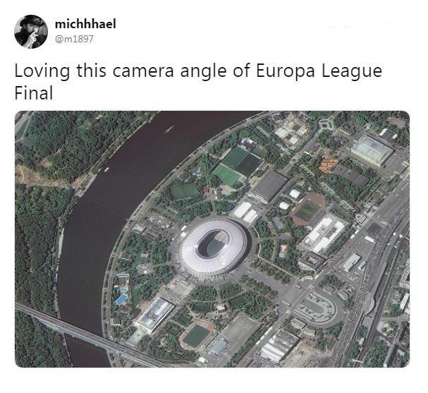 Viewers weren't impressed with the camera angle during the Europa League final