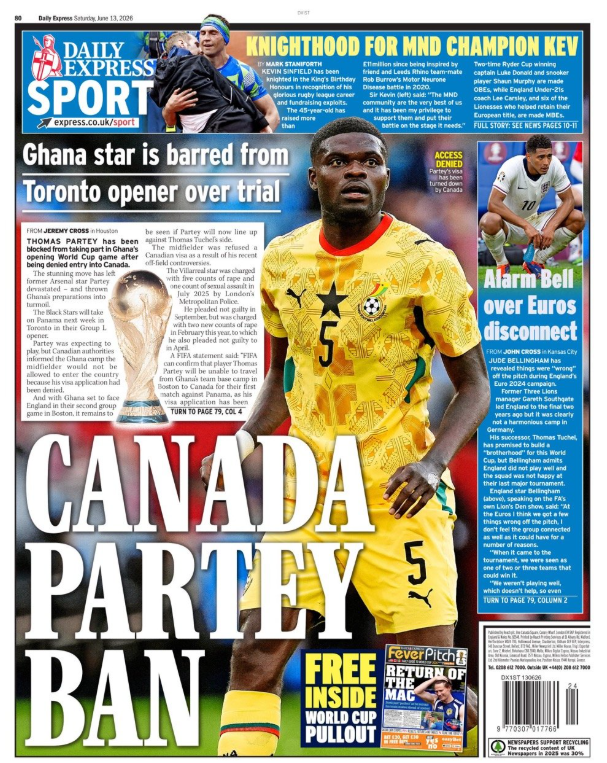 The back page of the Express
