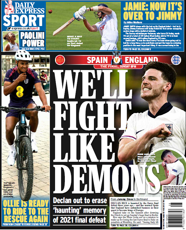 Telegraph back page