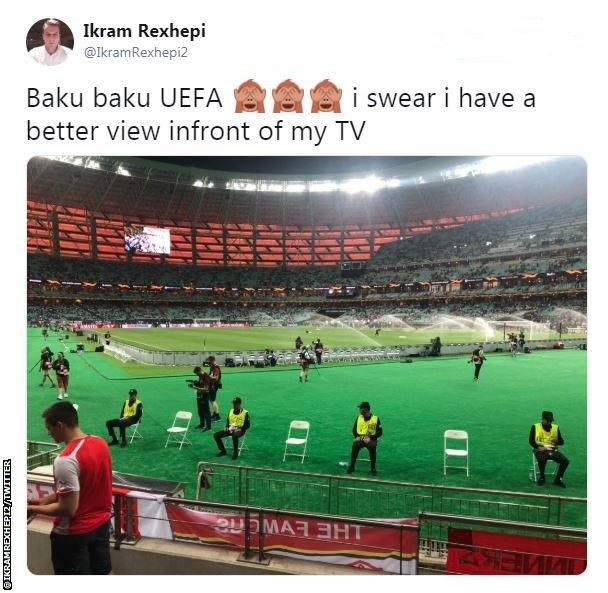 Viewers weren't impressed with the camera angle during the Europa League final