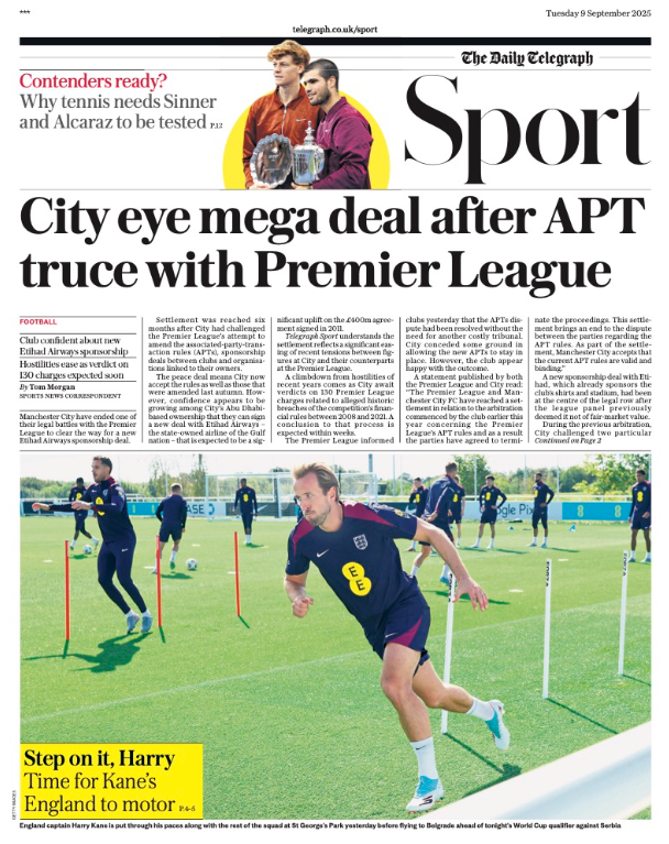 The Telegraph's sport section