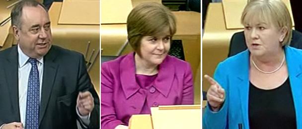 Alex Salmond, Nicola Sturgeon and Johann Lamont