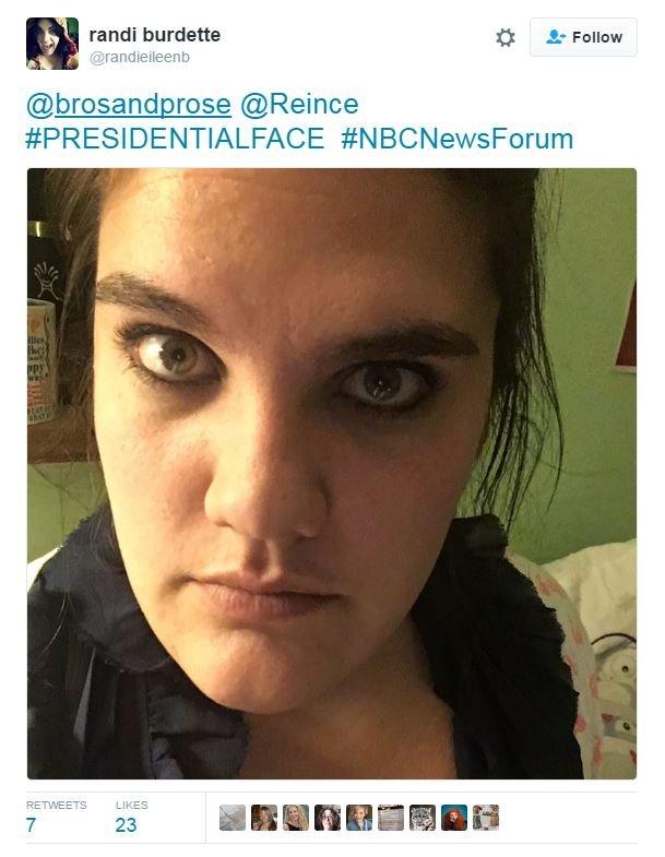 Randi Burdette tweets her presidential face