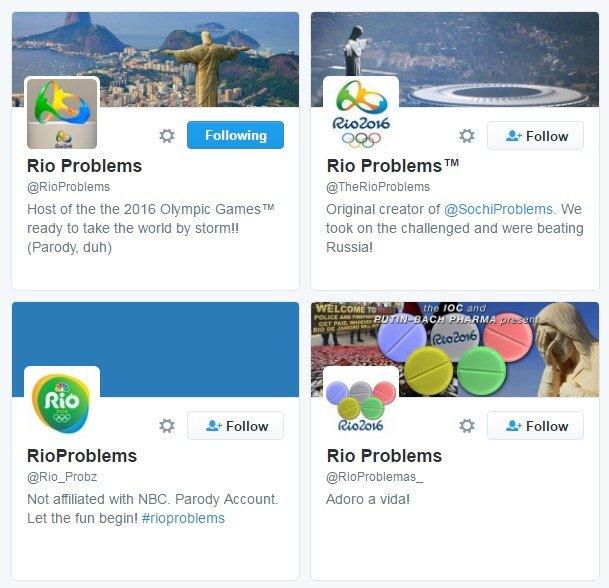 Rio Problems Twitter accounts