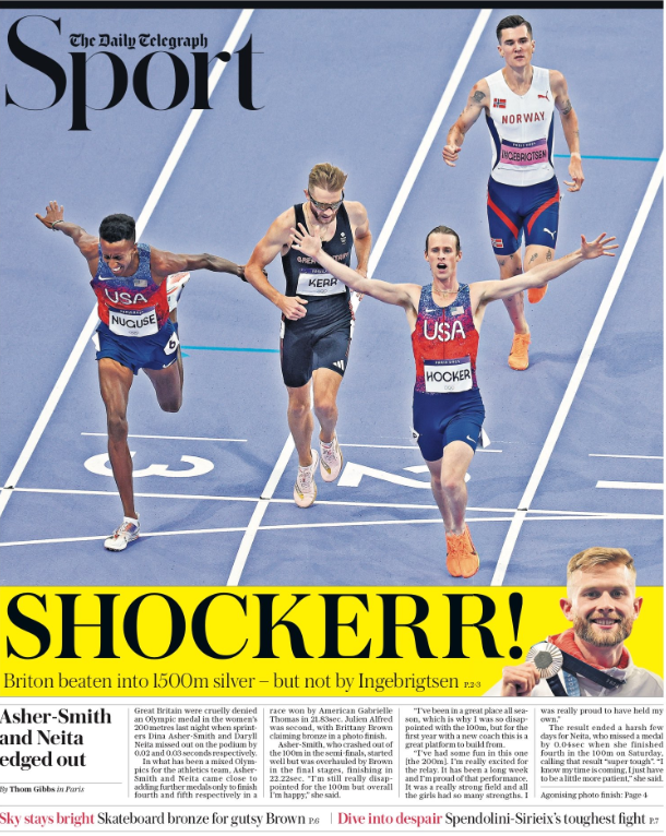 Telegraph back page