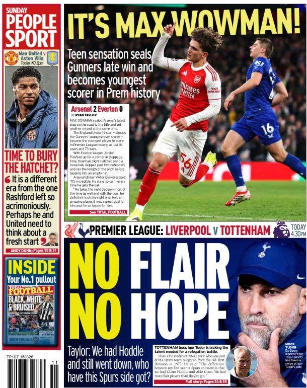 Sunday People back page