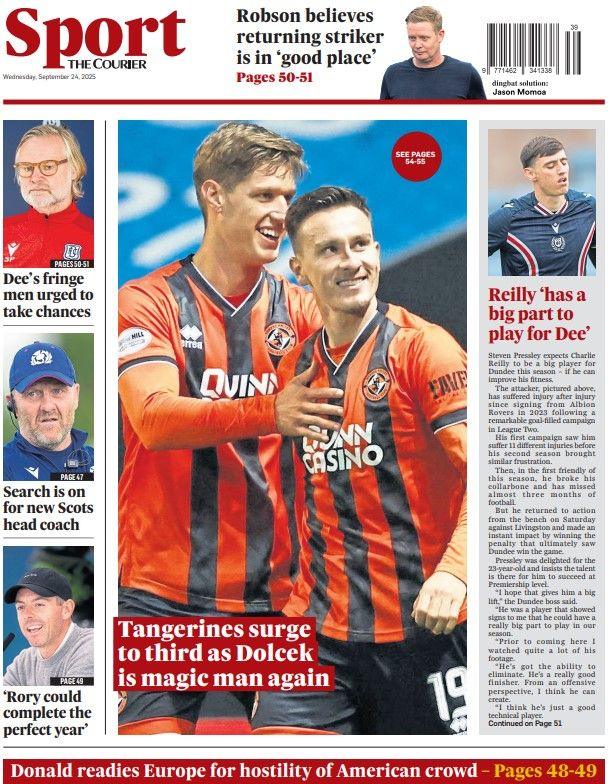 Courier back page