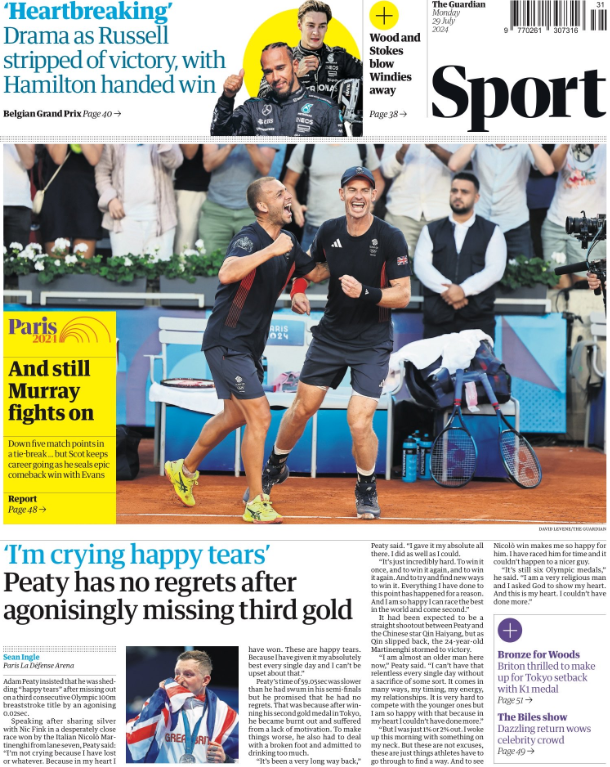 Guardian back page