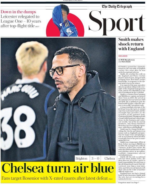 Telegraph back page