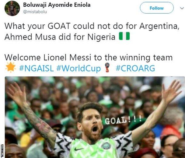 Lionel Messi tweet