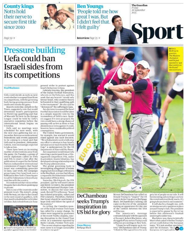 Guardian back page