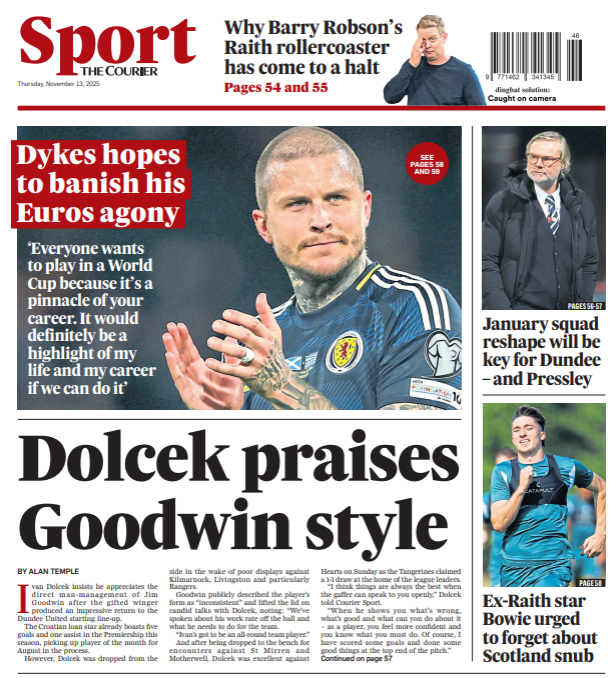 The back page of the Courier on 131125