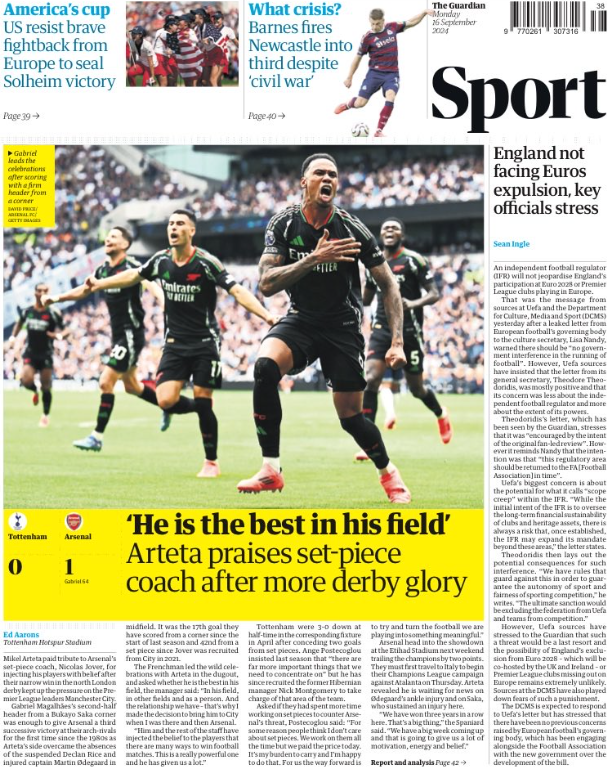 Guardian back page