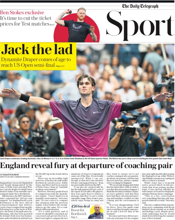 Telegraph back page