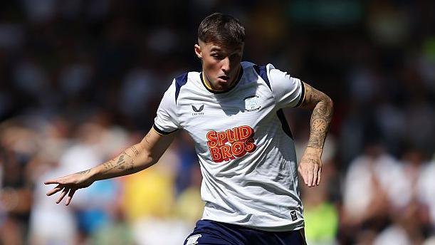 Alfie Devine in action against Huddersfield in the EFL Cup