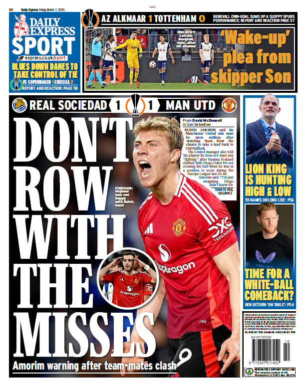 Daily Express back page