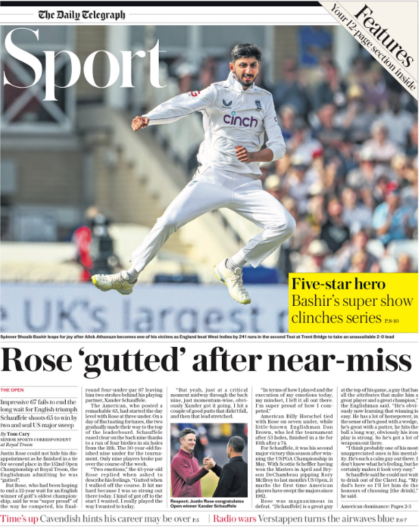 Telegraph back page