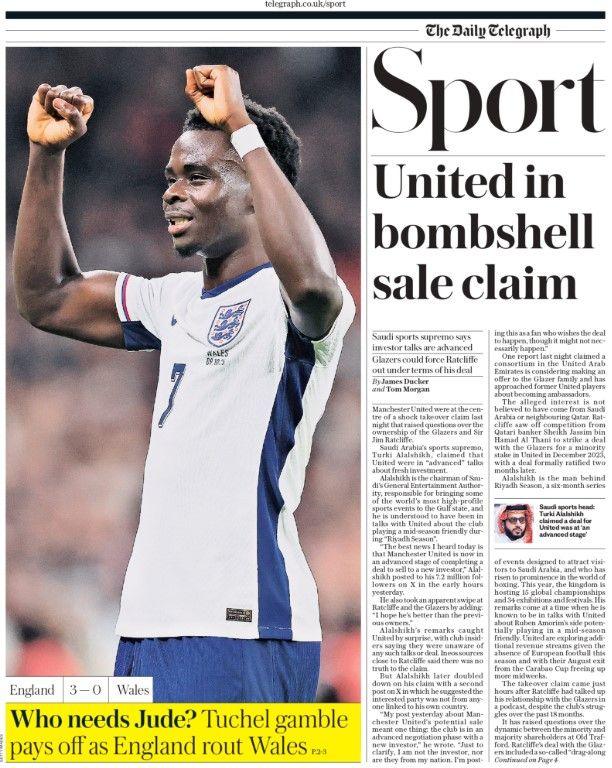 Telegraph back page