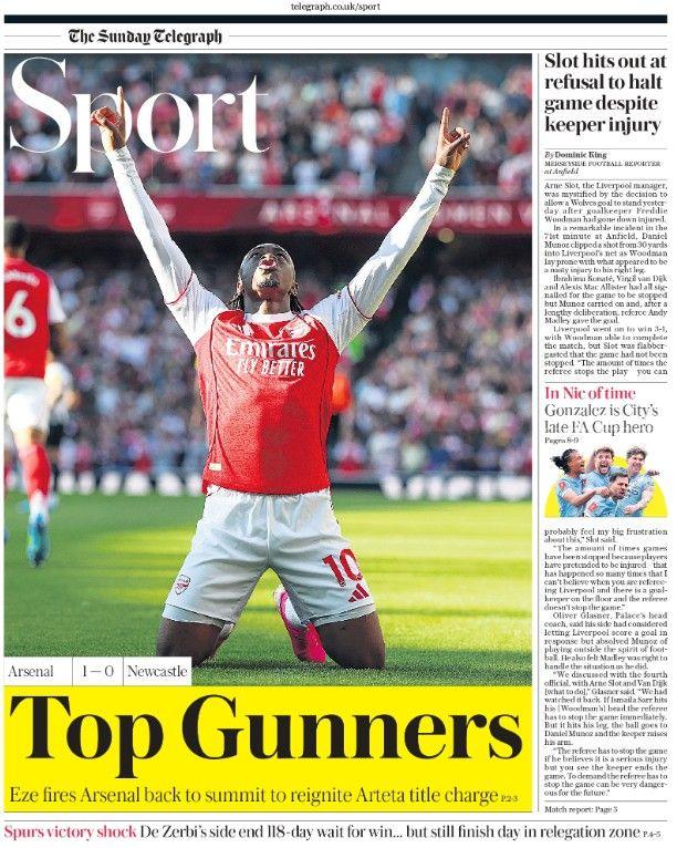 Telegraph back page