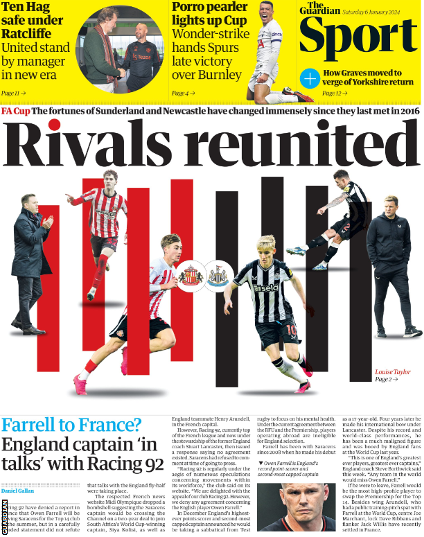 Guardian back page