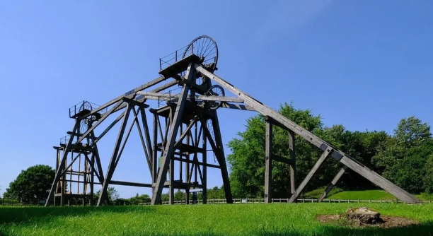 The timber colliery winch and headstocks 